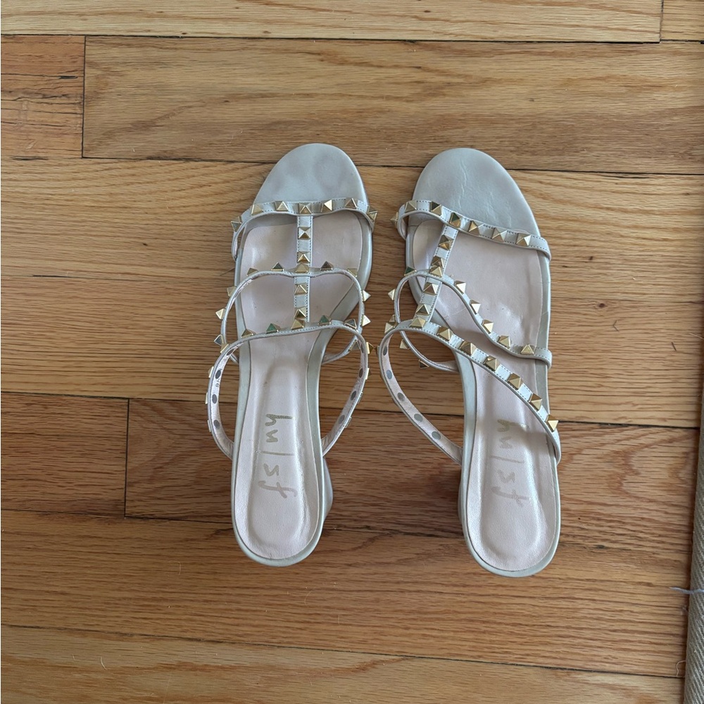 FSL/NY (French Sole New York) studded block heels - Picture 2 of 4